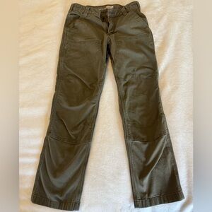 Carhartt Olive Green Work Pants. Size 30x30, relaxed fit.